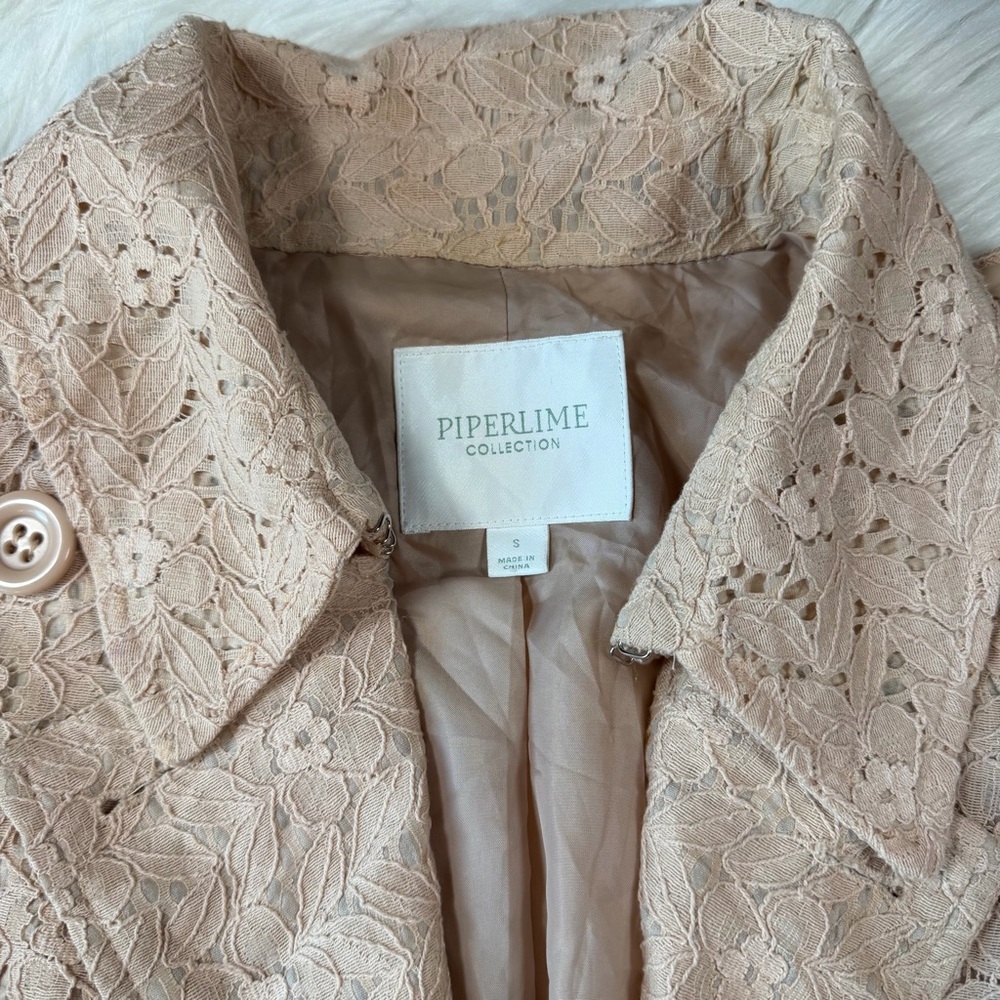 Piperlime Collection Lace Trench Coat - Picture 5 of 10